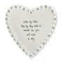 East Of India Heart Porcelain Coaster Gift With Words 'What Is Meant For You', thumbnail 3 of 5