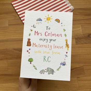 Personalised Maternity Leave Card, 2 of 6