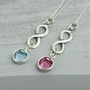 Sterling Silver Infinity Birthstone Pendant, thumbnail 3 of 8