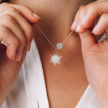 Celestial Double Star Necklace, 8 of 12