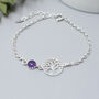 Tree Of Life Birthstone Bracelet Sterling Silver, thumbnail 4 of 4