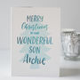 Personalised Merry Christmas Son Card, thumbnail 4 of 5