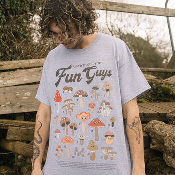 Fun Guys Men's Mushroom Guide T Shirt, 3 of 5