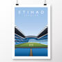 Manchester City Etihad Stadium Mcfc Poster, thumbnail 2 of 8