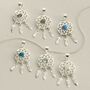 Sterling Silver Gemstone Dream Catcher Necklaces, thumbnail 2 of 9