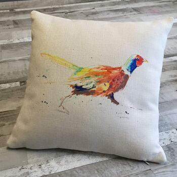Pheasant Soft Touch Linen Cushion, 3 of 4