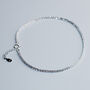 Sterling Silver Shiny Round Chain Anklet, thumbnail 1 of 6