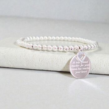 Sterling Silver True Friend Engraved Bracelet, 2 of 12