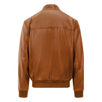 Men's Luxury Sheepskin Leather Bomber Jacket, 9 of 11