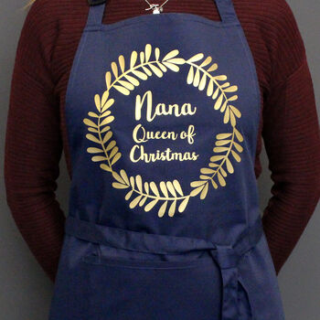 Personalised Christmas Wreath Apron, 3 of 7