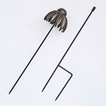 Recycled Metal Echinacea Flower Garden Stake Decoration, 7 of 10