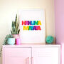 Hakuna Matata Rainbow Quote Wall Print, thumbnail 1 of 4