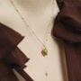 Gold Plated Sterling Silver Turtle Necklace, thumbnail 2 of 5