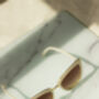 Cream Supersize Cat Eye Sunglasses, thumbnail 5 of 6