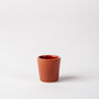 Handmade Orange Ceramic Shot 'Glass', thumbnail 1 of 6
