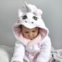 Personalised Soft Baby Unicorn Dressing Gown, thumbnail 5 of 8