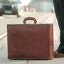 Luxury Slim Leather Attaché Case. 'The Scanno', thumbnail 1 of 12