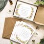 Spring Flowers Flat Evening Wedding Invitations, thumbnail 3 of 9