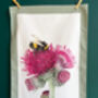 Bumble Bee And Thistle Painting Tea Towel, thumbnail 2 of 3