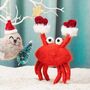 Crab With Star Felt Decoration, thumbnail 1 of 2