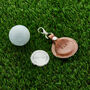 Personalised Golf Ball Marker With Leather Case Keyring, thumbnail 6 of 6