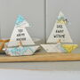 Personalised Mini Driftwood Sailboats, thumbnail 2 of 7