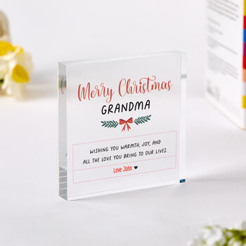 Personalised Christmas Gift For Grandma Plaque, 2 of 4