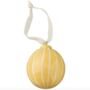 Yellow Sripe Hand Painted Modern Bauble, thumbnail 3 of 3