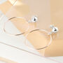 Sterling Silver And Rose Gold Circle Stud Earrings, thumbnail 2 of 3