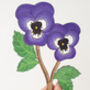 Handpainted Wood Violet Birth Flower February In Vase, thumbnail 2 of 10