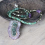 Long Amethyst And Emerald Necklace, thumbnail 1 of 12
