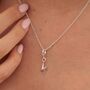 Sterling Silver Lightning Bolt Necklace, thumbnail 1 of 6