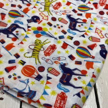 Circus Print Bamboo And Cotton Muslins, 3 of 4