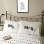 Personalised Couple Pillowcases Mr / Mrs, thumbnail 5 of 12
