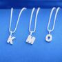 Girl's Personalised Sparkle Mini Initial Necklace, thumbnail 2 of 7