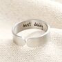 Personalised Adjustable Stainless Steel Brushed Ring, thumbnail 1 of 2