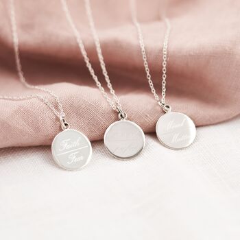 Faith Over Fear Sterling Silver Necklace, 5 of 11