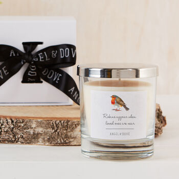 'Robins Appear' Remembrance Candle Sympathy Gift, 3 of 3
