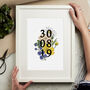 Personalised Floral Date Print, thumbnail 2 of 3