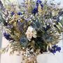 Wedding Dried Flower Bouquet Meadow Blues Right, thumbnail 2 of 5