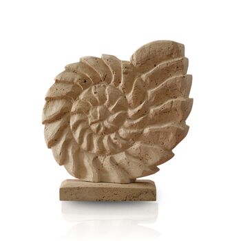 Travertine Pedestal Bowl – Handmade Stone Vessel, 2 of 2