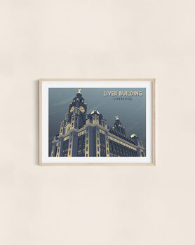 Liver Building Liverpool Travel Poster Art Print, 3 of 8