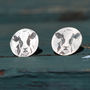 Handcrafted Silver Cow Earrings, thumbnail 2 of 2