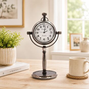 Personalised 9th Anniversary Bronze Desk Clock, 6 of 12