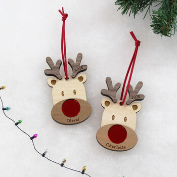 Personalised Christmas Reindeer Decoration, 2 of 8