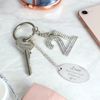 Personalised Diamante 21 Keyring Gift, 2 of 3