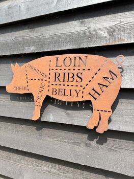 Home Kitchen Or Garden Sign Pig Decoration Ornament BBQ Bar, 3 of 8