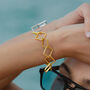 Ancient Geometric Grace Gold Chain Bracelet, thumbnail 1 of 5