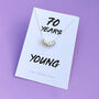 70 Years Young Silver Rings Necklace, thumbnail 1 of 4