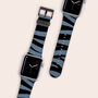 Blue Zebra Vegan Leather Apple Watch Band, thumbnail 1 of 6